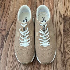SeaVees Suede Tan Sneakers with White Accents